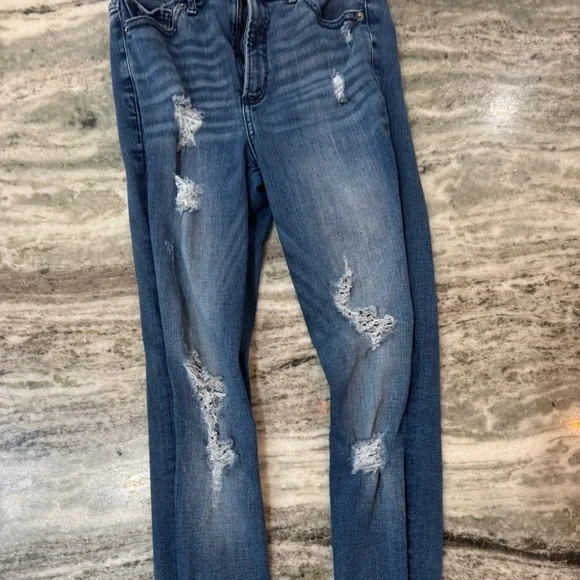 Express Ankle Skinny Jeans High-Rise Size 2 Regular - Picture 3 of 5